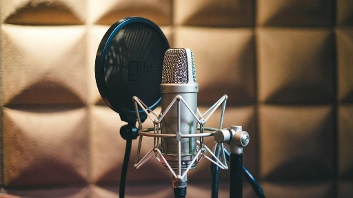 Vintage studio microphone for custom song recording - Nazranaa Silver Edition personalized music gift.